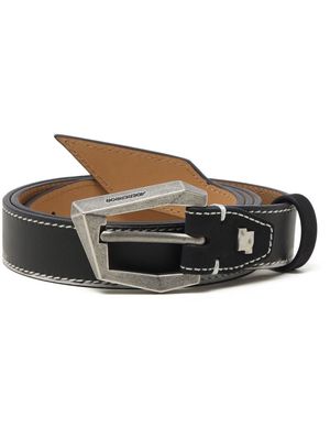 Ader Error Kresto logo-engraved leather belt - Black