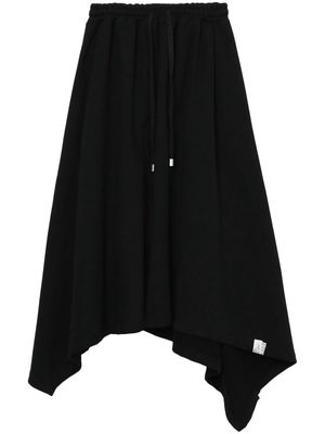 Ader Error Levena asymmetric midi skirt - Black