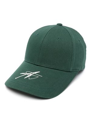 Ader Error logo-embroidered cotton-blend cap - Green