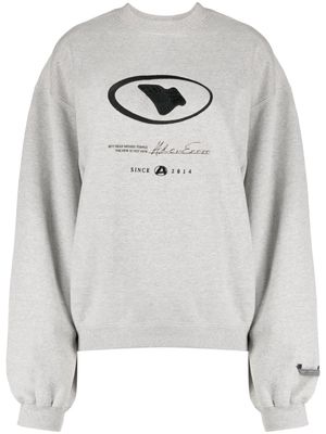 Ader Error logo-embroidered cotton sweatshirt - Grey