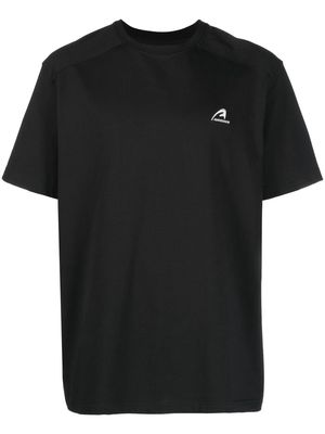 Ader Error logo-embroidered cotton T-shirt - Black