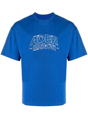 Ader Error logo-embroidered drop shoulder T-shirt - Blue