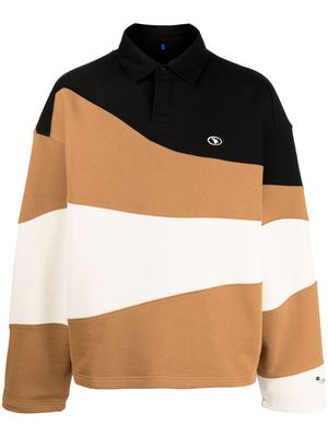 Ader Error logo-patch cotton polo shirts - Multicolour