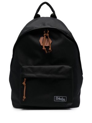 Ader Error logo-patch leather trim backpack - Black