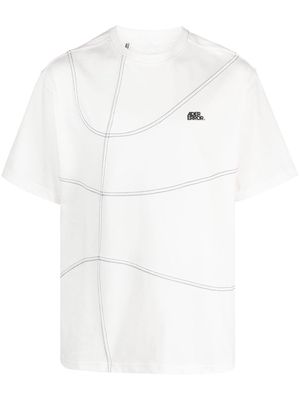 Ader Error logo-print cotton-blend T-shirt - White