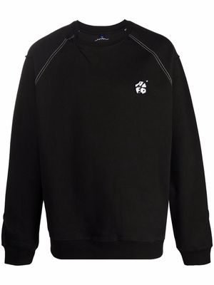 Ader Error logo-print crew neck sweatshirt - Black