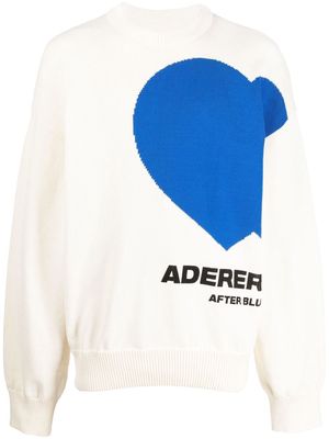 Ader Error logo-print crew neck sweatshirt - Neutrals