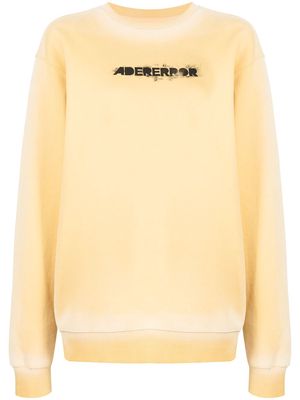 Ader Error logo-print oversized sweatshirt - Yellow