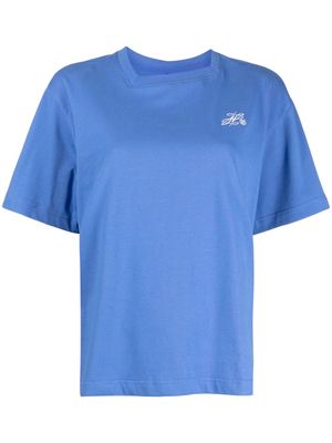 Ader Error logo-print short-sleeve T-shirt - Blue