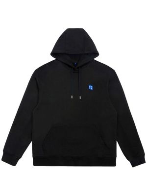 Ader Error logo-tag cotton hoodie - Black