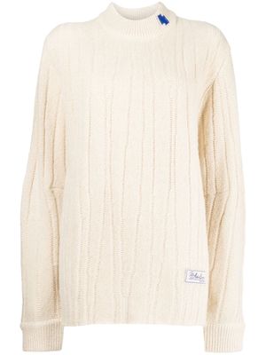 Ader Error long-sleeve knit jumper - White