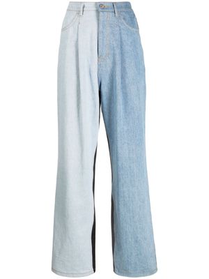 Ader Error patchwork wide-leg jeans - Blue