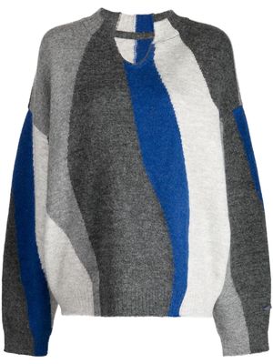 Ader Error patterned intarsia-knit jumper - Multicolour