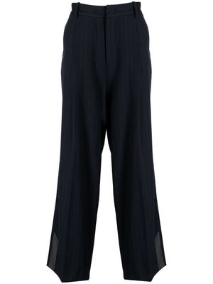 Ader Error pinstripe-print tailored trousers - Blue