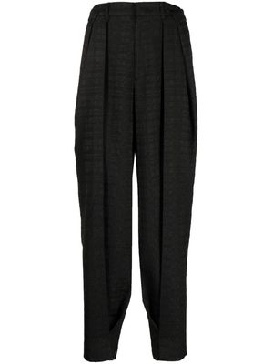 Ader Error pleated jacquard tailored trousers - Black