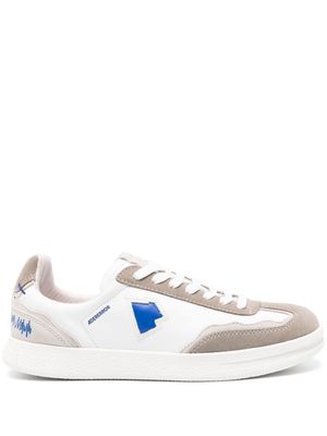 Ader Error Raff logo-embroidered leather sneakers - White