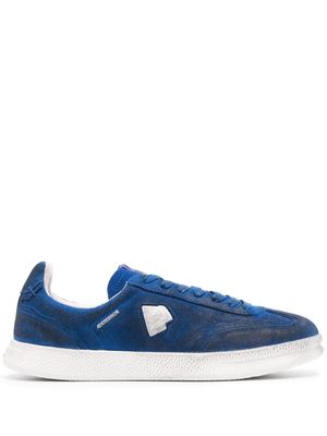 Ader Error Raff logo-embroidered suede sneakers - Blue