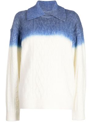 Ader Error Rowy garment-dyed knitted jumper - Blue
