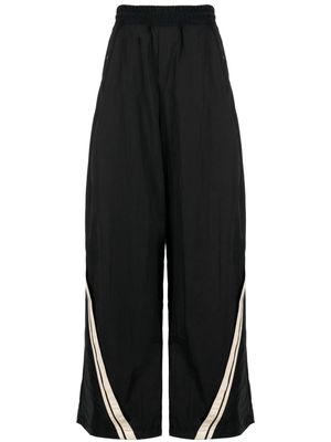 Ader Error stripe-detail wide-leg track trousers - Black