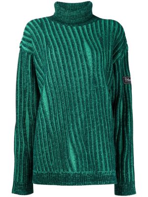 Ader Error striped roll-neck jumper - Green