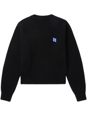 Ader Error Tetris-appliqué fine-knit jumper - Black