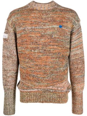 Ader Error textured-knit crew-neck jumper - Orange