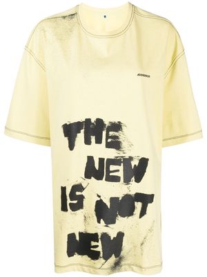 Ader Error Tnnn logo-print T-shirt - Yellow