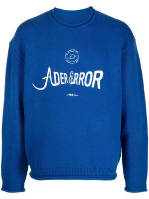 Ader Error Verif logo-embroidered jumper - Blue