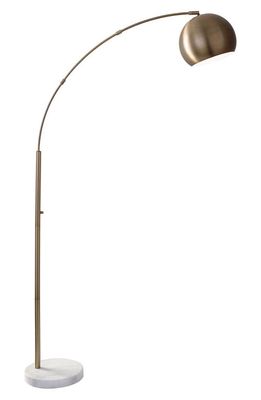 ADESSO LIGHTING Astoria Arc Floor Lamp in Antique Brass