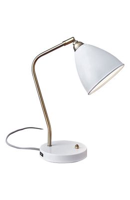 ADESSO LIGHTING Chelsea Desk Lamp in Brass And White