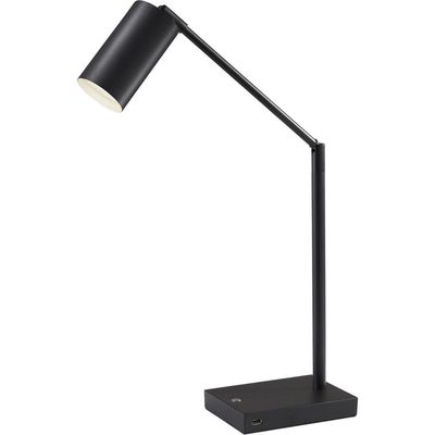 ADESSO LIGHTING Colby LED Desk Lamp in Black Painted Metal 