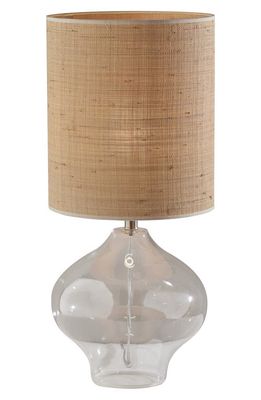 ADESSO LIGHTING Emma Large Table Lamp in Clear Glass /Steel Neck
