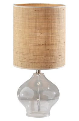 ADESSO LIGHTING Emma Table Lamp in Clear Glass /Steel Neck