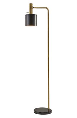 ADESSO LIGHTING Emmett Floor Lamp in Antique Brass /Black