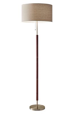 ADESSO LIGHTING Hamilton Floor Lamp in Walnut With Antique Brass