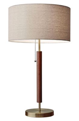 ADESSO LIGHTING Hamilton Table Lamp in Walnut With Antique Brass