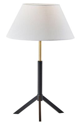 ADESSO LIGHTING Harvey Table Lamp in Black W/Brass Accents