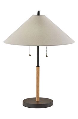 ADESSO LIGHTING Palmer Table Lamp in Black /Natural Wood