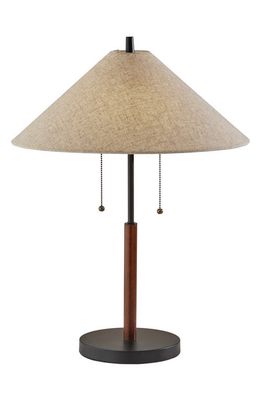 ADESSO LIGHTING Palmer Table Lamp in Black /Walnut Wood