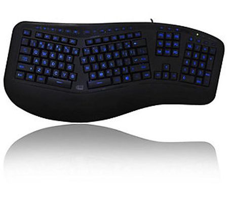 Adesso TruForm 3 Color Illuminated Ergonomic Ke yboard