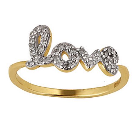 Adi Paz 14K Gold 1/7 cttw Diamond Love Ring