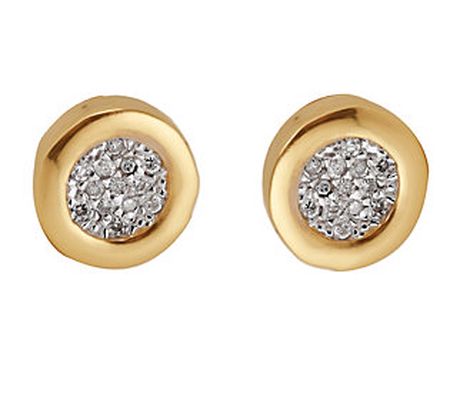 Adi Paz 14K Gold 1/7 cttw Diamond Round Earring s