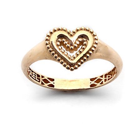 Adi Paz 14K Gold Beaded Heart Ring