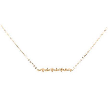 Adi Paz 14K Gold Lace Bar Necklace