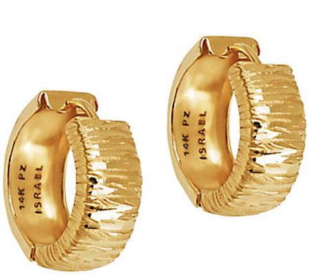 Adi Paz Textured Huggie Hoop Earrings, 14K Gold
