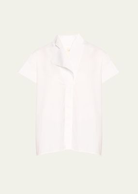 Adi Stand-Collar Cotton Top