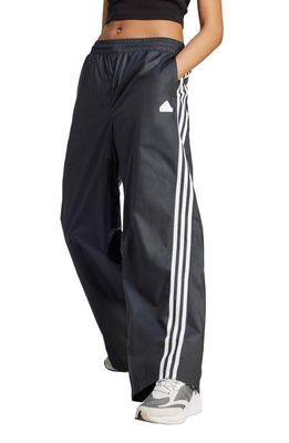 adidas 3-Stripes Wide Leg Track Pants in Black