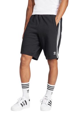adidas Adicolor 3-Stripes Cotton French Terry Shorts in Black