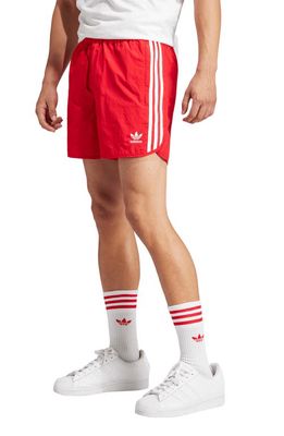 adidas Adicolor Classics Recycled Polyamide Sprinter Shorts in Better Scarlet