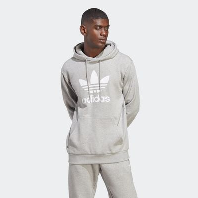 adidas Adicolor Classics Trefoil Hoodie Medium Grey Heather XS Mens